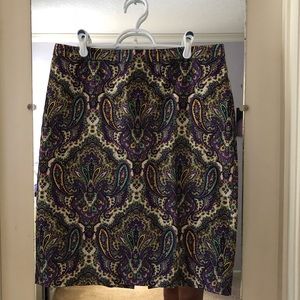 Paisley J. Crew pencil skirt